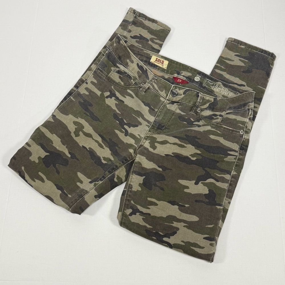 Camo Print SOLD Design Lab Green Cotton Blend Soho Super Skinny Pants 29